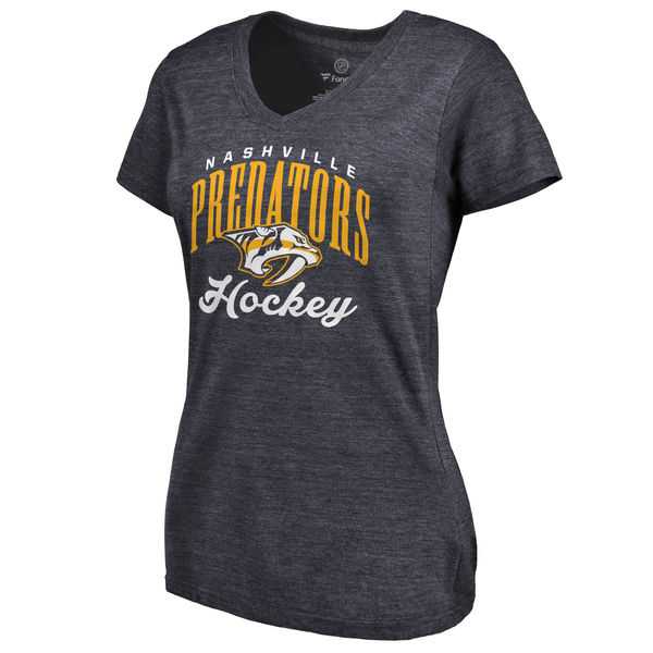 Women's Nashville Predators Victory Script Tri Blend V Neck T-Shirt Navy FengYun,We sell and wholesale Women's Nashville Predators Victory Script Tri Blend V Neck T-Shirt Navy FengYun on line form chian!